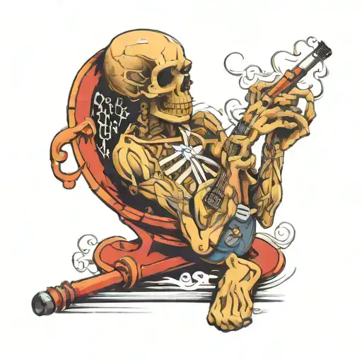 smoking sporting studying love miusic Philosophy tattoo design idea