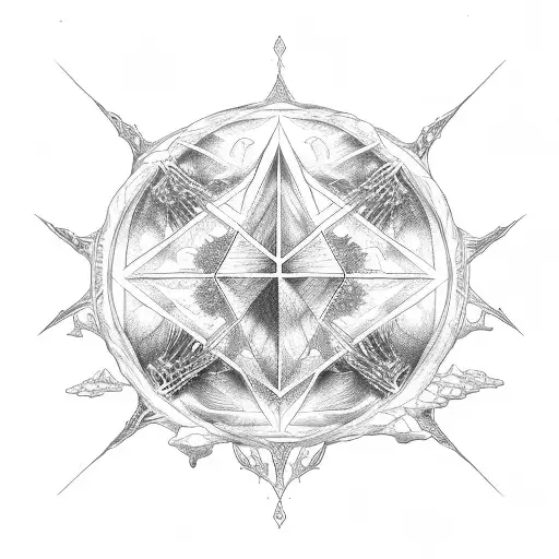 world tree, yggdrasil, d20 dize, strawhat, triforce, oroborus tattoo design idea