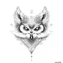 world tree, yggdrasil, d20 dize, owl, wolf, strawhat, triforce tattoo design idea