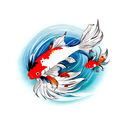 Koi Fish  tattoo design idea