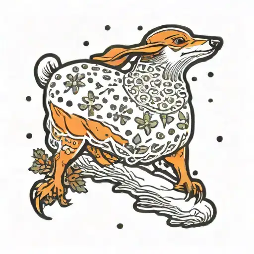 snowfall with reinder hide in it tattoo design idea