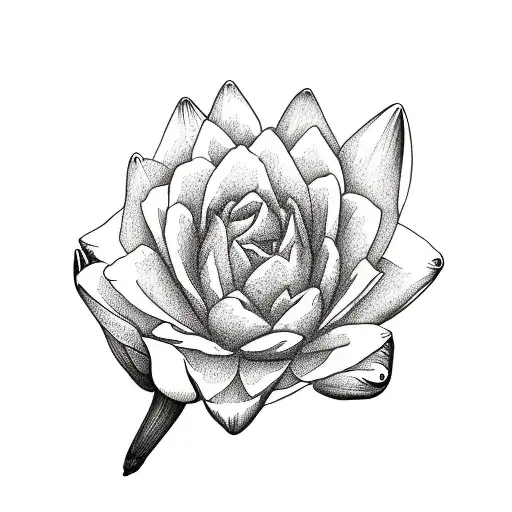 puerto rican flag with a daffodil rose and water lily tattoo design idea