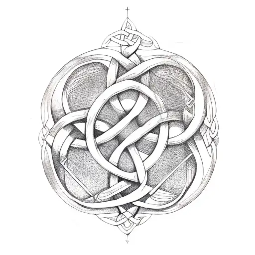 Celtic Knot inside a lebanese cedar tattoo design idea
