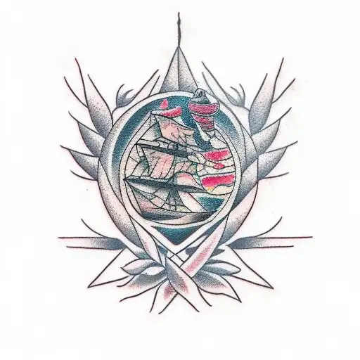 cedar tree tattoo design idea