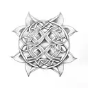 Celtic Knot inside a lebanese cedar tattoo design idea