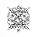 Celtic Knot inside a lebanese cedar tattoo design idea