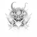 Japan Demon tattoo design idea