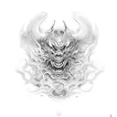 Japan Demon tattoo design idea