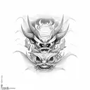 Japan Demon tattoo design idea