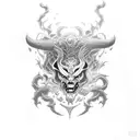 Japan Demon tattoo design idea