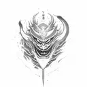 Japan Demon tattoo design idea