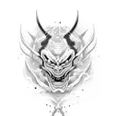 Japan Demon tattoo design idea