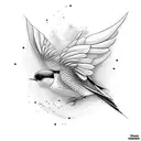 Swallow Bird tattoo design idea