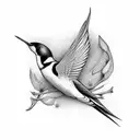 Swallow Bird tattoo design idea
