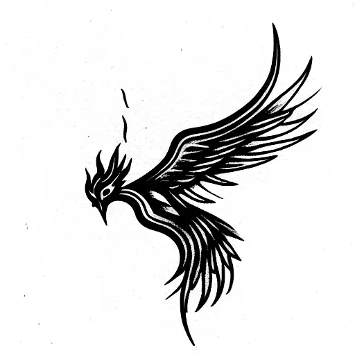 a pheonix rising from the ashes tattoo design idea