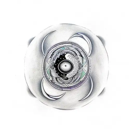 balancing scales with yin and yang as the base tattoo design idea