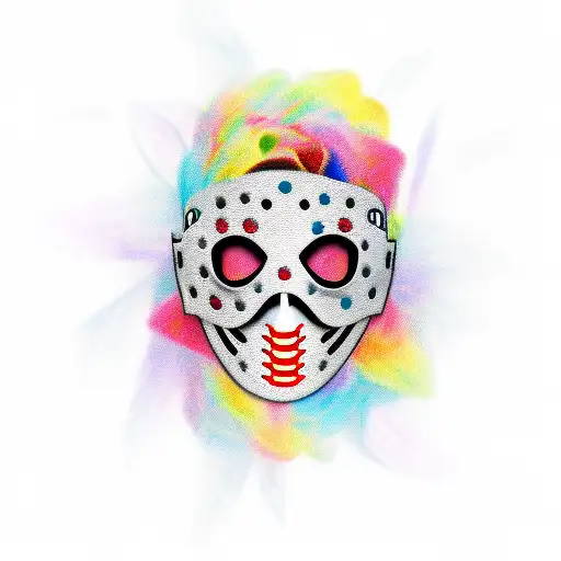 flower with Jason mask in middle  tattoo design idea