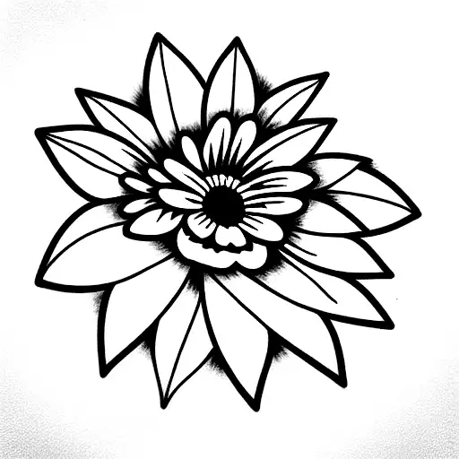 flower with Jason mask in middle  tattoo design idea