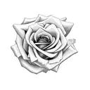 rose with Jason mask in middle  tattoo design idea