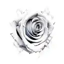 rose with Jason mask in middle  tattoo design idea