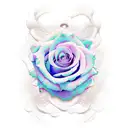 rose with Jason mask in middle  tattoo design idea