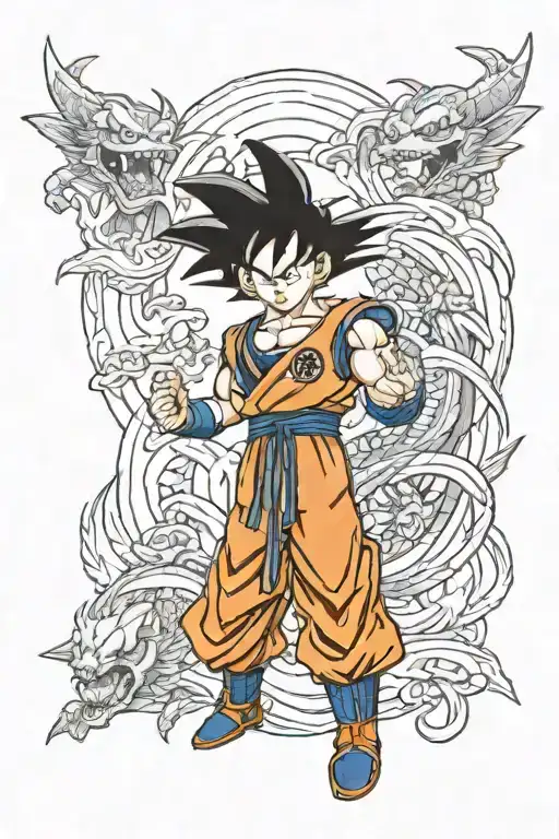 dragon ball tattoo design idea
