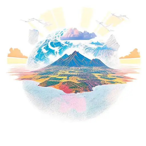 I have a great desire to travel. I would like to represent this wanderlust in my image tattoo design idea