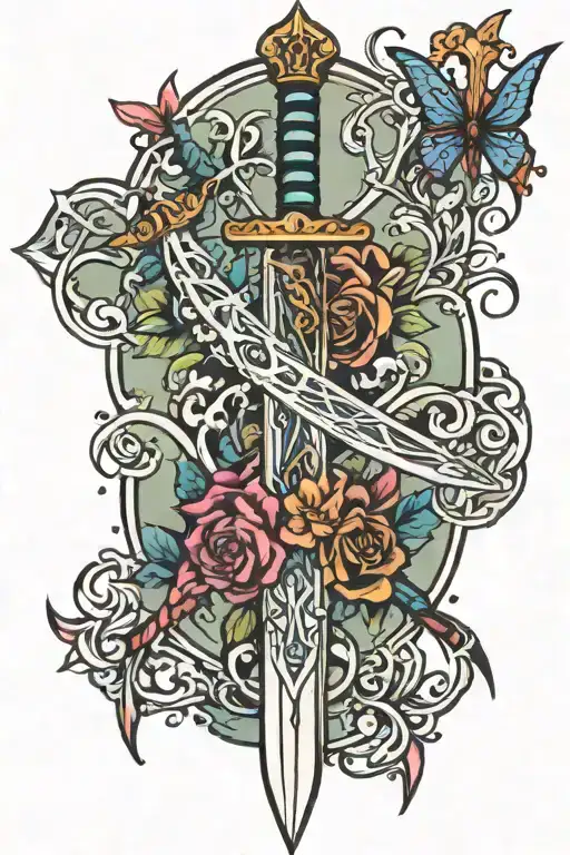 narsil sword tattoo design idea