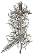 narsil sword tattoo design idea
