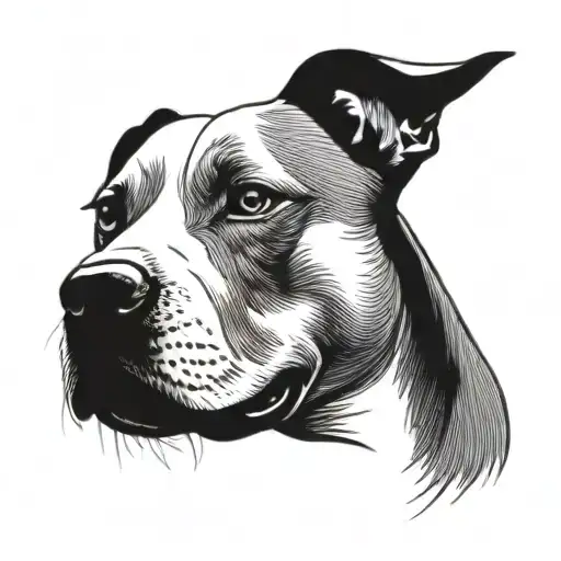 Pitbull tattoo design idea