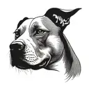 Pitbull tattoo design idea