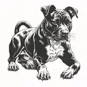 Pitbull tattoo design idea