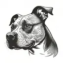Pitbull tattoo design idea