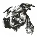 Pitbull tattoo design idea