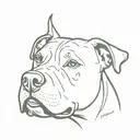 Pitbull tattoo design idea