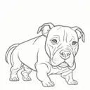 Pitbull tattoo design idea