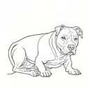 Pitbull tattoo design idea