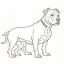 Pitbull tattoo design idea