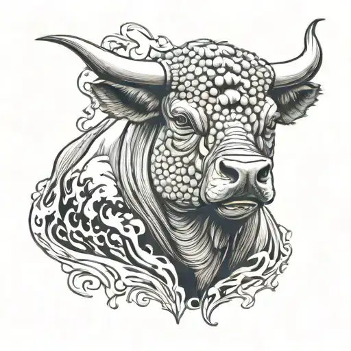 raging bull tattoo design idea