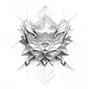 longs peak tattoo design idea