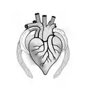 lungs and heart tattoo design idea