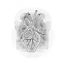 lungs and heart tattoo design idea