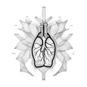lungs and heart tattoo design idea