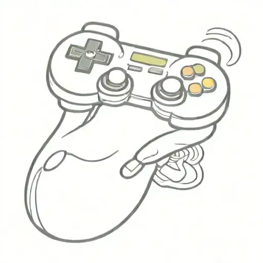 rubber ducky video game controller tattoo design idea