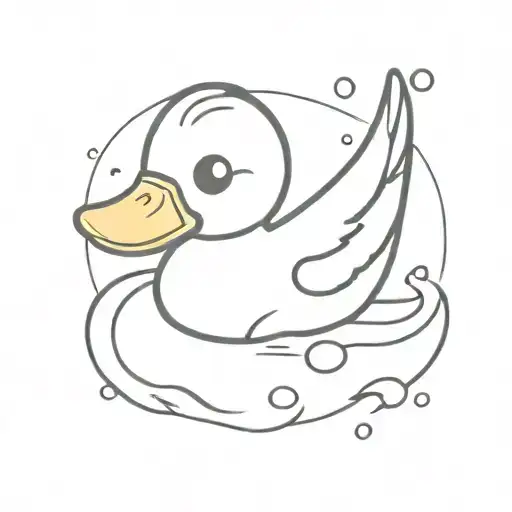 rubber ducky tattoo design idea