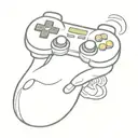 rubber ducky video game controller tattoo design idea