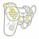 rubber ducky video game controller tattoo design idea