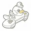 rubber ducky video game controller tattoo design idea