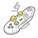 rubber ducky video game controller tattoo design idea