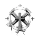 cross with gods creation wording  tattoo design idea